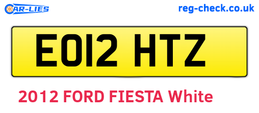 EO12HTZ are the vehicle registration plates.