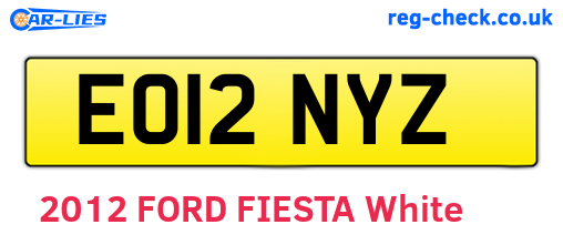 EO12NYZ are the vehicle registration plates.