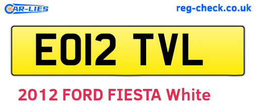 EO12TVL are the vehicle registration plates.