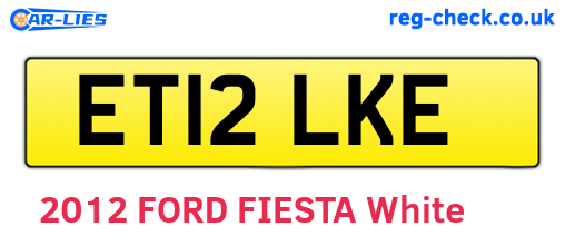 ET12LKE are the vehicle registration plates.