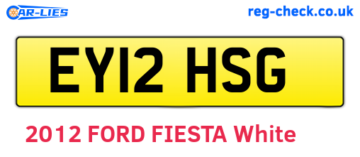 EY12HSG are the vehicle registration plates.