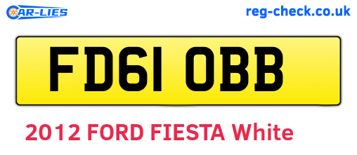 FD61OBB are the vehicle registration plates.