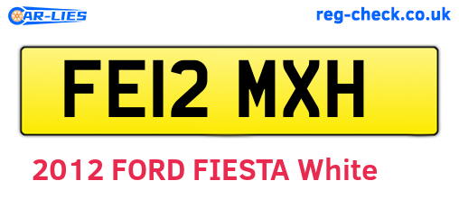 FE12MXH are the vehicle registration plates.