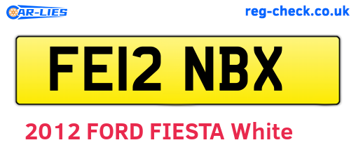 FE12NBX are the vehicle registration plates.