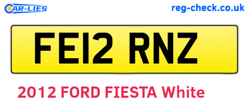 FE12RNZ are the vehicle registration plates.