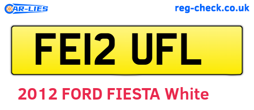 FE12UFL are the vehicle registration plates.
