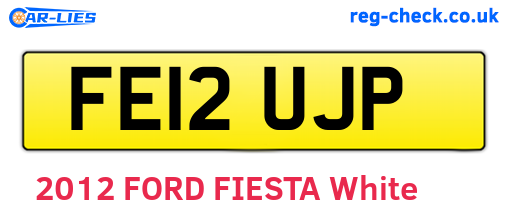 FE12UJP are the vehicle registration plates.