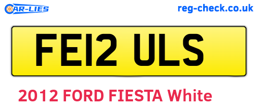 FE12ULS are the vehicle registration plates.