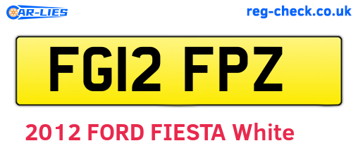 FG12FPZ are the vehicle registration plates.