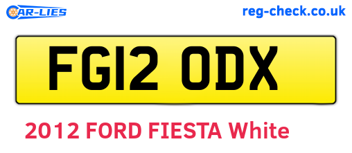 FG12ODX are the vehicle registration plates.