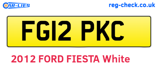 FG12PKC are the vehicle registration plates.