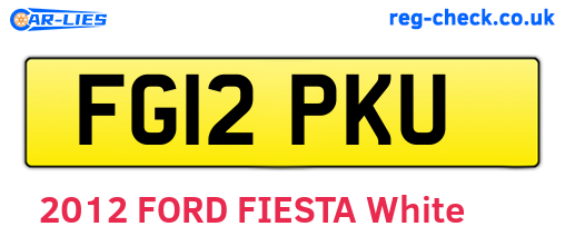 FG12PKU are the vehicle registration plates.