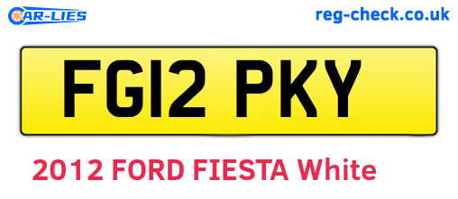 FG12PKY are the vehicle registration plates.