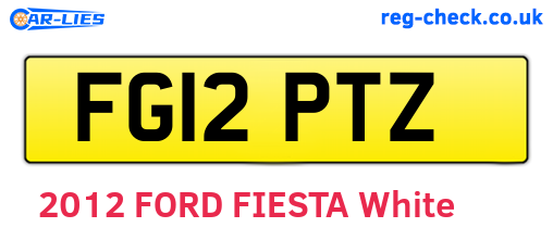FG12PTZ are the vehicle registration plates.