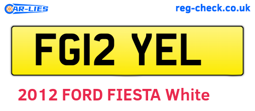 FG12YEL are the vehicle registration plates.