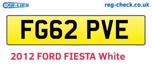 FG62PVE are the vehicle registration plates.
