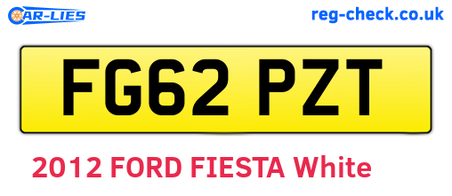 FG62PZT are the vehicle registration plates.