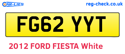 FG62YYT are the vehicle registration plates.