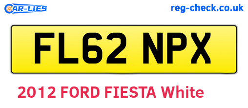 FL62NPX are the vehicle registration plates.