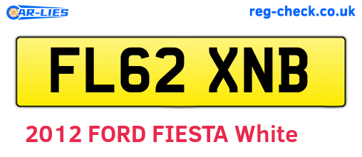 FL62XNB are the vehicle registration plates.