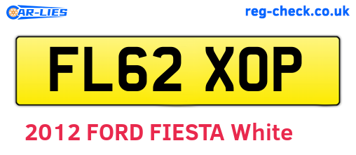 FL62XOP are the vehicle registration plates.