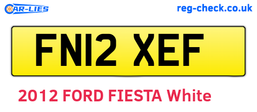 FN12XEF are the vehicle registration plates.