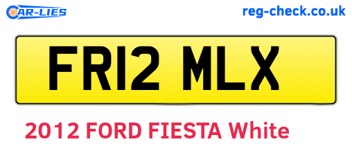 FR12MLX are the vehicle registration plates.