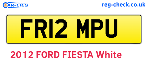 FR12MPU are the vehicle registration plates.