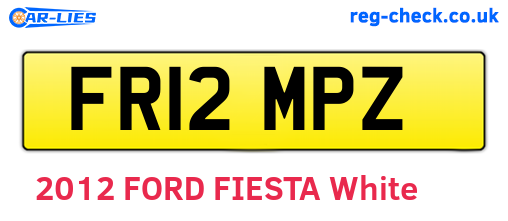 FR12MPZ are the vehicle registration plates.