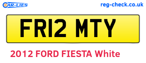 FR12MTY are the vehicle registration plates.