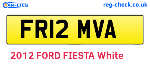 FR12MVA are the vehicle registration plates.