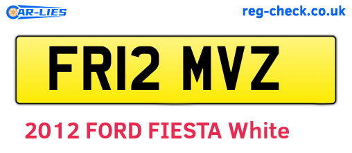 FR12MVZ are the vehicle registration plates.