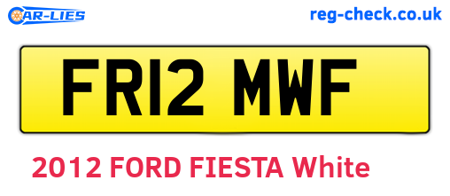 FR12MWF are the vehicle registration plates.