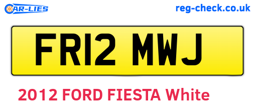 FR12MWJ are the vehicle registration plates.