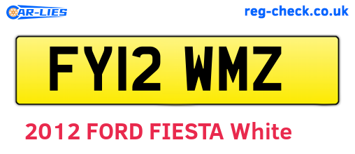 FY12WMZ are the vehicle registration plates.