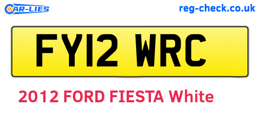 FY12WRC are the vehicle registration plates.