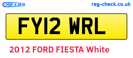 FY12WRL are the vehicle registration plates.