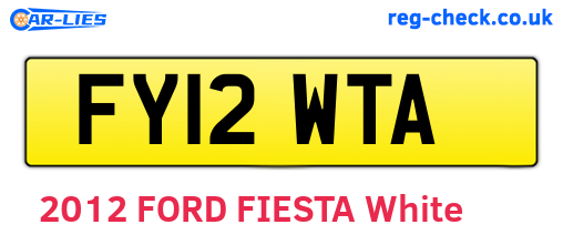 FY12WTA are the vehicle registration plates.
