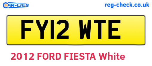 FY12WTE are the vehicle registration plates.