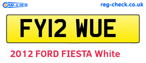FY12WUE are the vehicle registration plates.