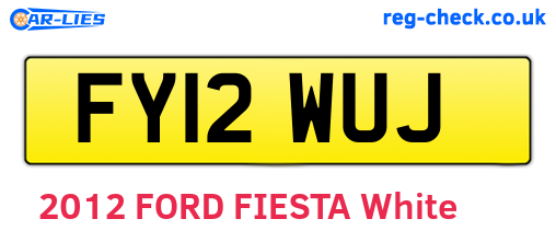 FY12WUJ are the vehicle registration plates.