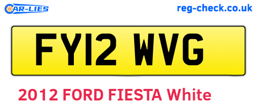 FY12WVG are the vehicle registration plates.