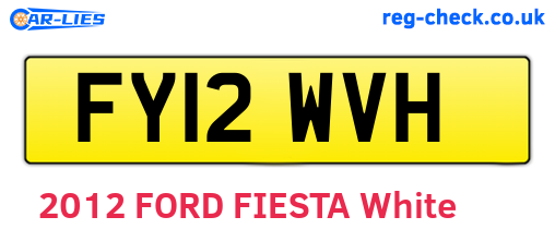 FY12WVH are the vehicle registration plates.