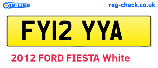 FY12YYA are the vehicle registration plates.
