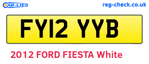 FY12YYB are the vehicle registration plates.