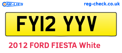 FY12YYV are the vehicle registration plates.