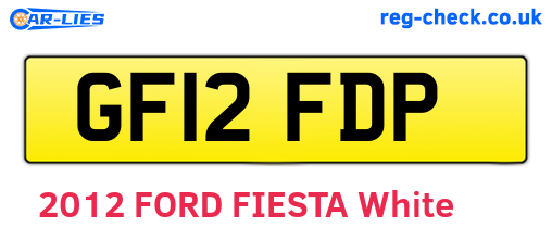 GF12FDP are the vehicle registration plates.