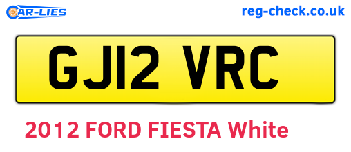 GJ12VRC are the vehicle registration plates.