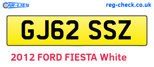 GJ62SSZ are the vehicle registration plates.