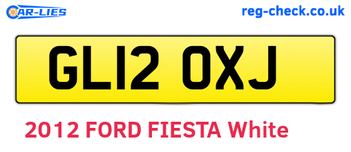 GL12OXJ are the vehicle registration plates.